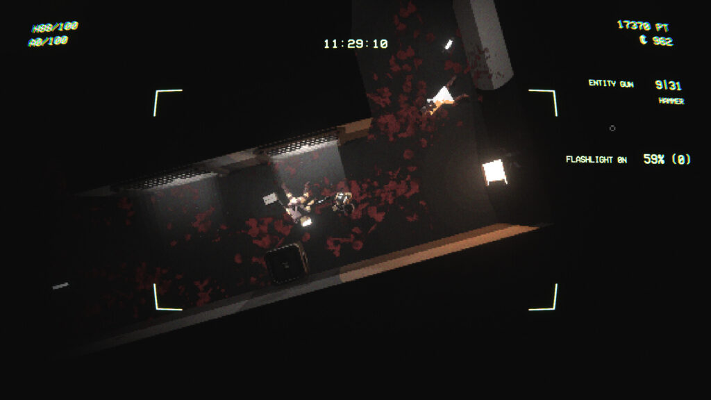 Empty Shell 2 brings roguelike horror action to PC with free Steam demo 8 Empty Shell 2 - walking through alleys with blood marks on floor