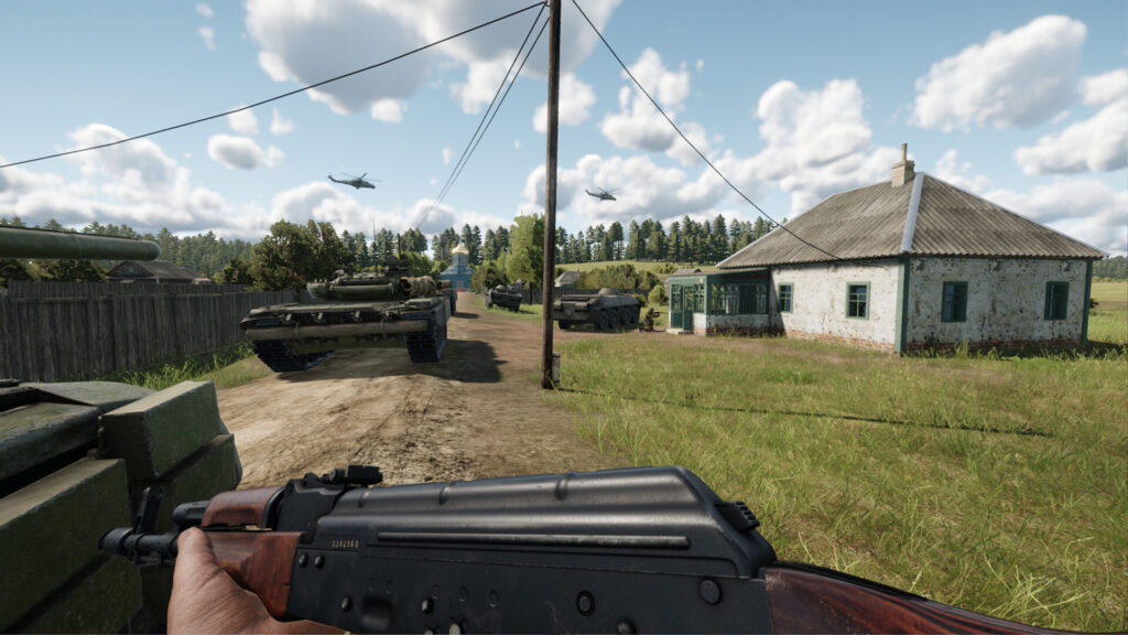 Afterconflict - holding a rifle while running 