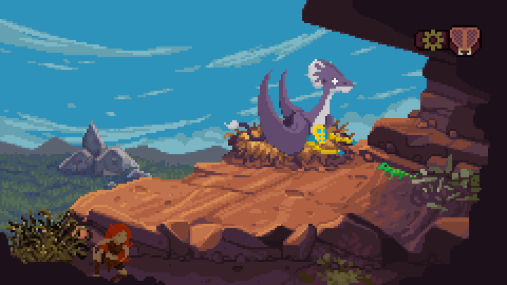 Theropods lets you point, click, and roar through a prehistoric pixel-art adventure – demo launches June 9 for Steam Next Fest 2 Theropods - Clifftop