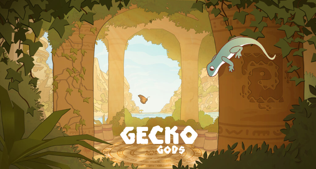 Super Rare Originals drops 3 wildly different demos for Steam Next Fest 4 Super Rare Originals Gecko Gods - Logo and Key Art