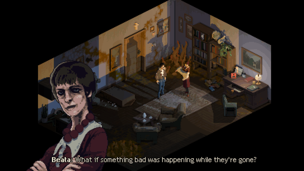 Holstin shadow drops massive new demo with opening 2 hours of eerie survival horror experience 4 Holstin - Talking to Beata in her apartment