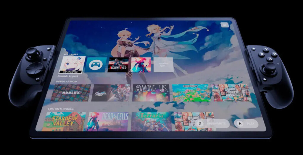 Razer Kishi V3 connected to large screen tablet