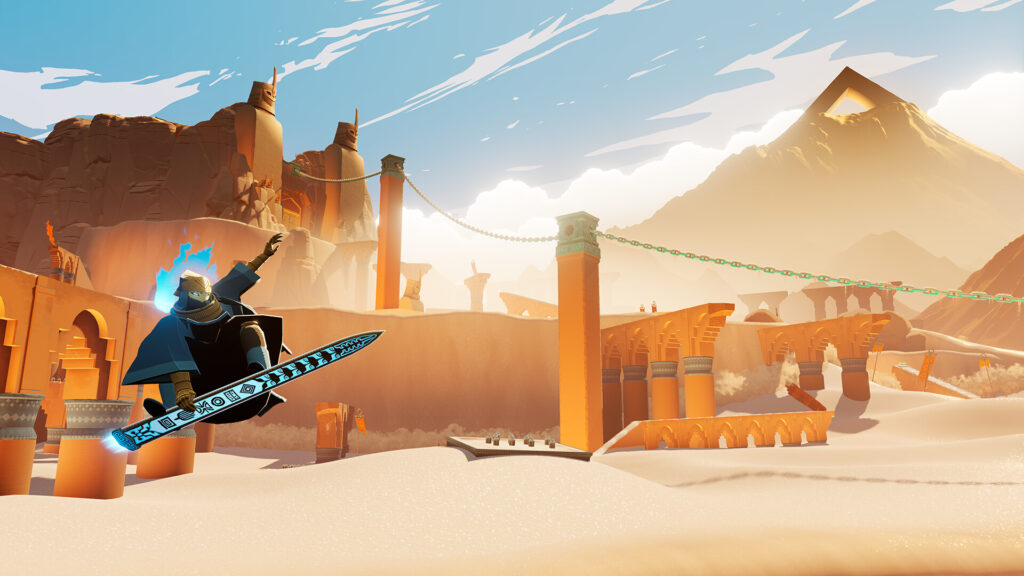 Sword of the Sea - surfing on sand dunes with hower sword
