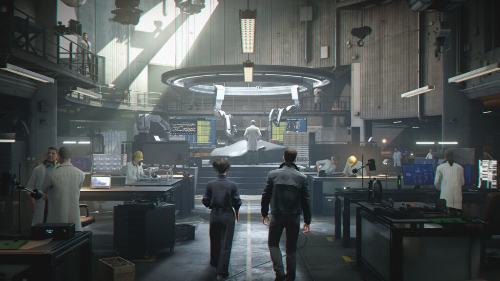 007 First Light is coming in 2026 with a bold new James Bond origin story 4 007 First Light - two humans walking through a facility