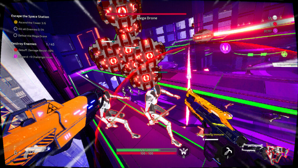 Gunstoppable delivers an explosive roguelite FPS with dual-wield combat and time-bending action 2 Gunstoppable - shooting down mega drone