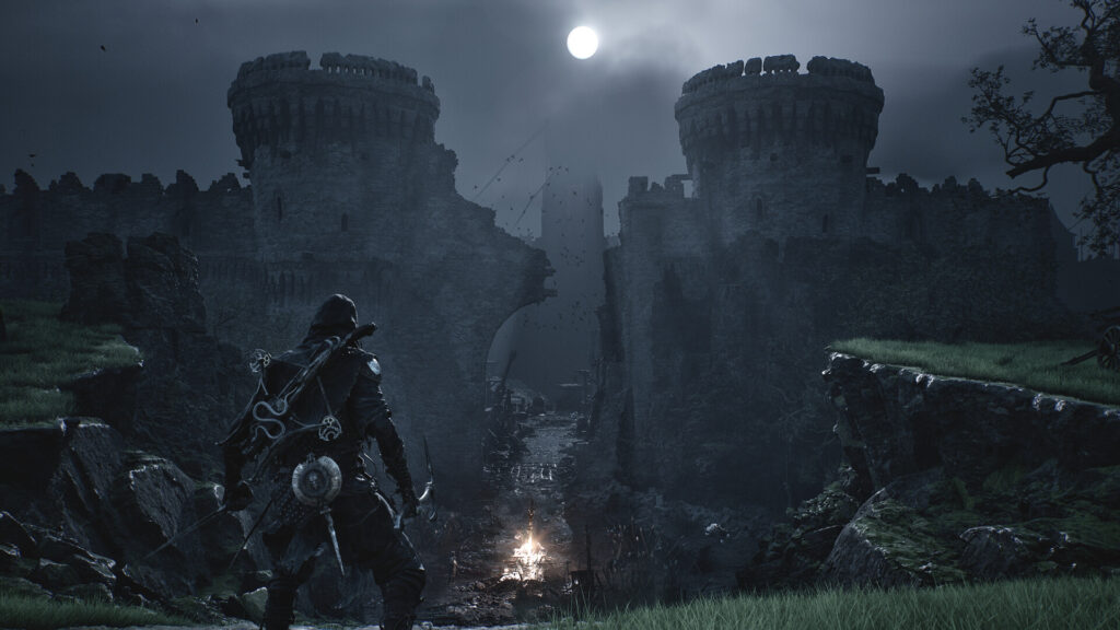 Mortal Shell II brings brutal open-world action to PS5, Xbox, and PC in 2026 3 Mortal Shell II - looking towards a castle under the moonlight