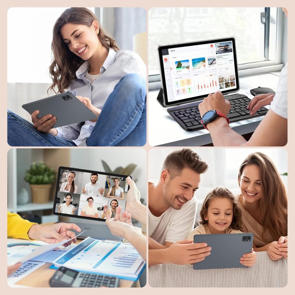 BESTTAB 2025 Tablet 10 Inch Android 14 with Gemini AI, 24GB+256GB, FHD Display, 2TB Expandable, Tablet with Keyboard & Pen, 5G WiFi, Octa-Core, Widevine L1, GPS, 2-Year Warranty-Grey - Key Art Photos