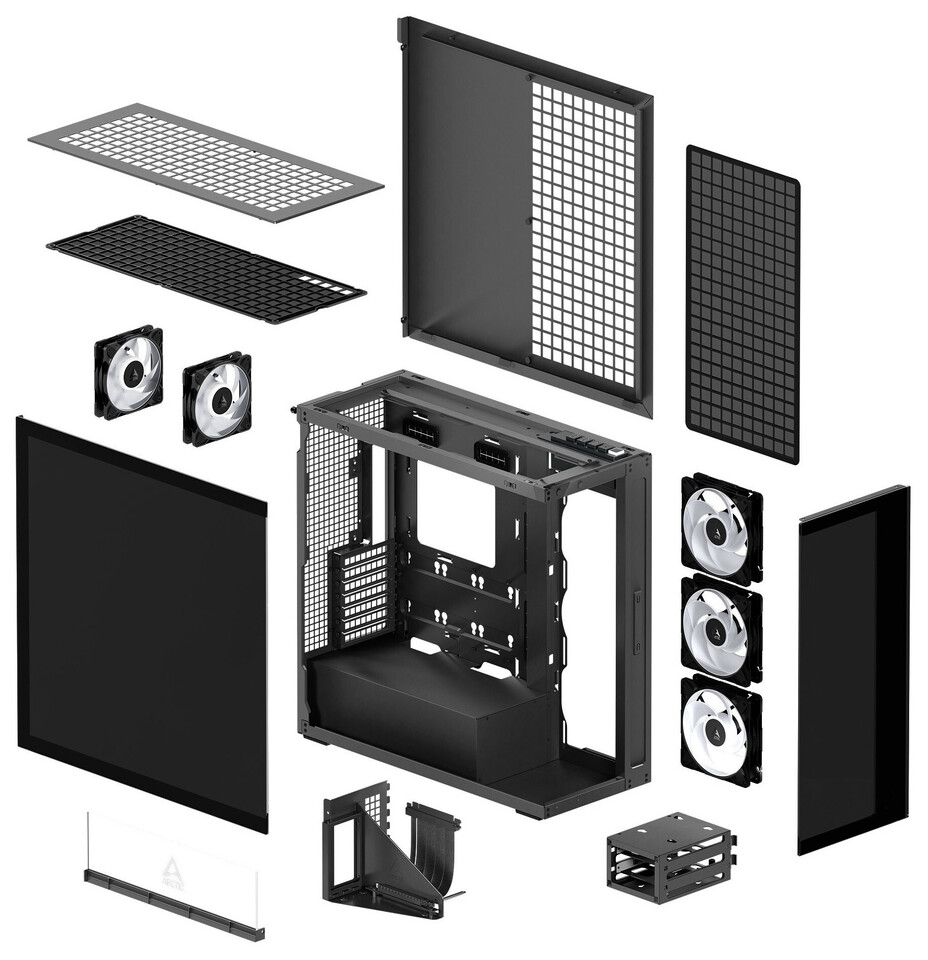 Arctic Xtender PC case dismantled