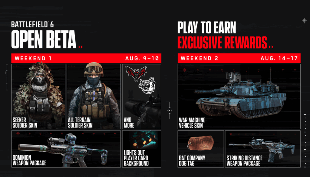 Battlefield 6 open beta weekend 2 brings new map, modes, and rewards this week 3 Battlefield 6 - Open Beta rewards