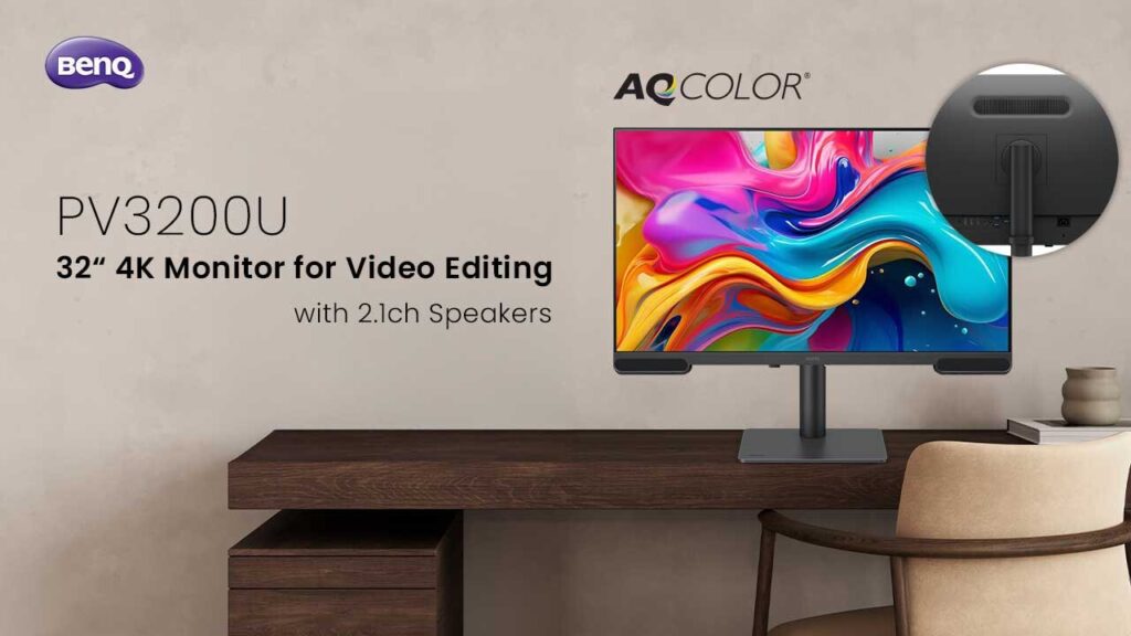 BenQ PV3200U monitor for 4k video editing