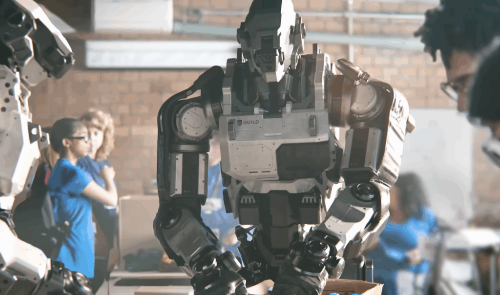 Black Ops 7 - The Guild Ai robot working with people