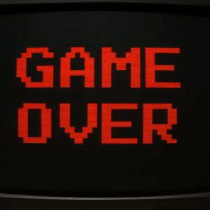 Screen with Game Over message
