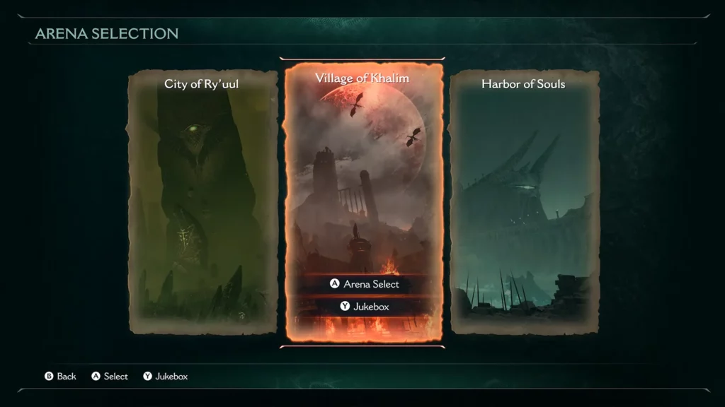 DOOM: The Dark Ages -arena map selection 