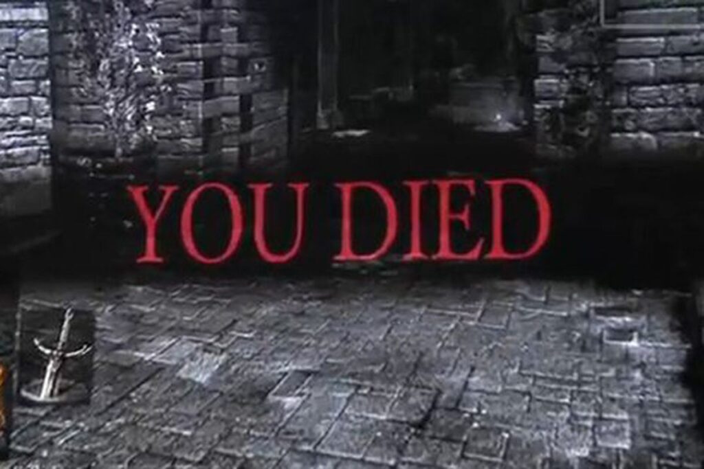 Dark Souls You Died Game Over Screen