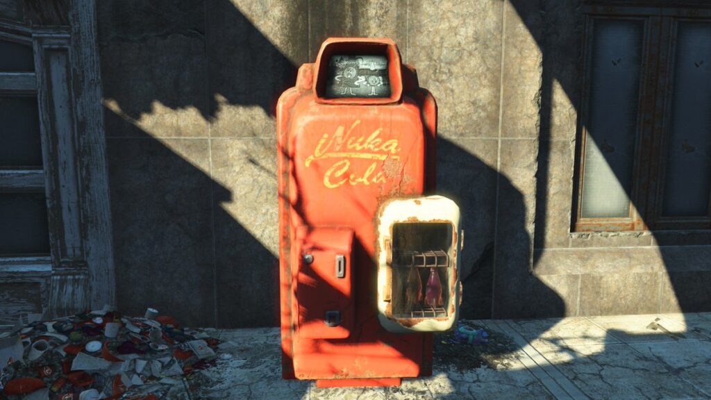 Fallout Nuka Cola Vending Machine outside building