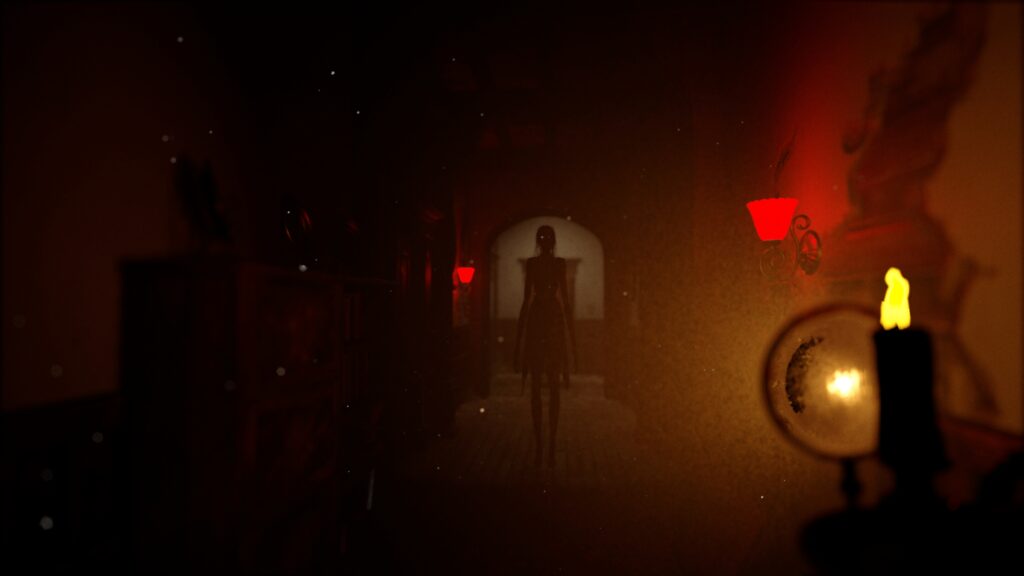 Haunted Bloodlines’ new demo dials up the dread with smarter enemies and a full visual overhaul 4 Haunted Bloodlines - Shadowy figure at end of corridor