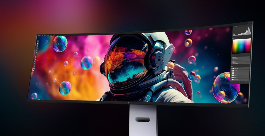 LG 49U950A-W UltraWide Monitor - Key Art