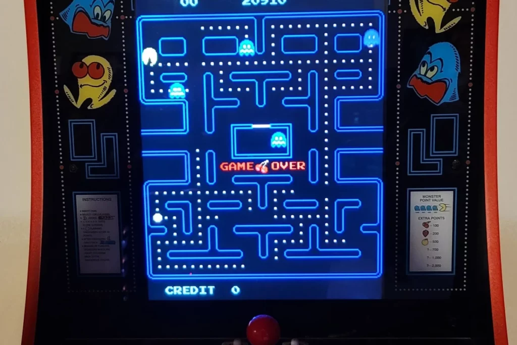 Pac-Man Arcade Machine - Game Over message