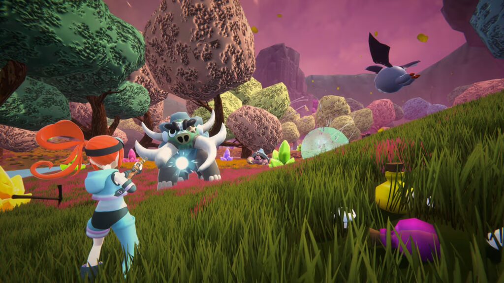 Palland - shooting at a monster 