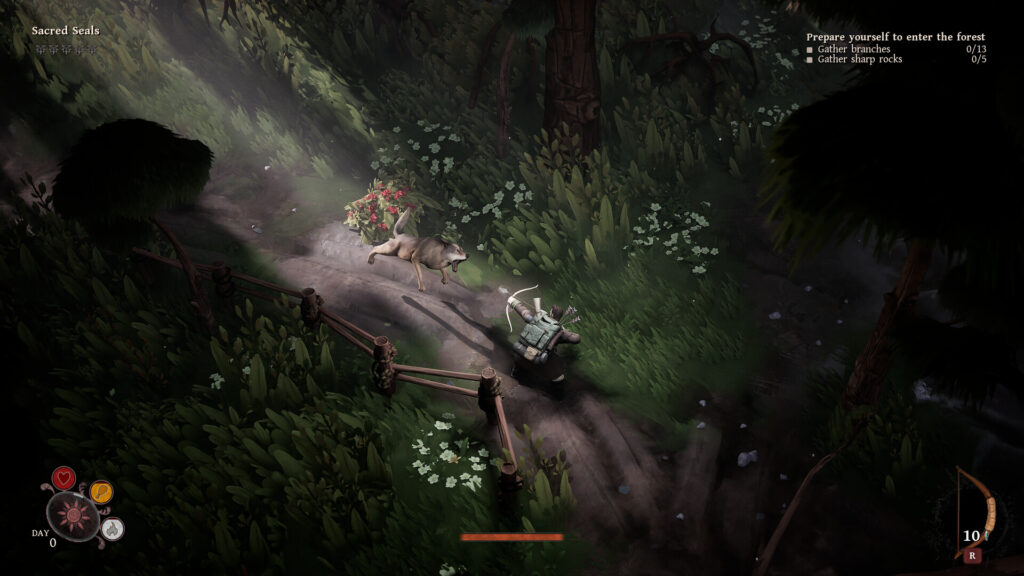 Peregrino - aiming at a dog