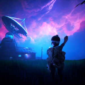 Robots at Midnight - Zoe watching the night sky