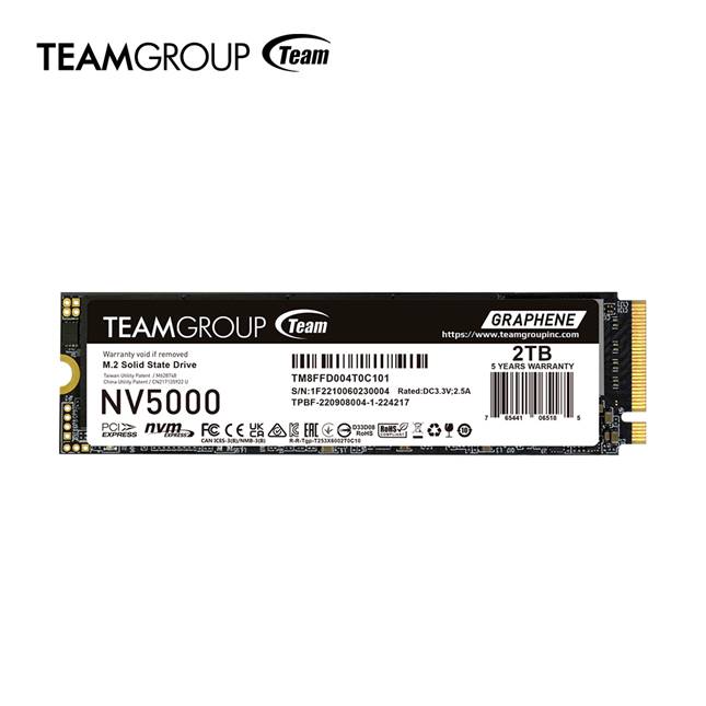 TEAMGROUP NV5000 M.2 PCIe 4.0 SSD - Product Shot