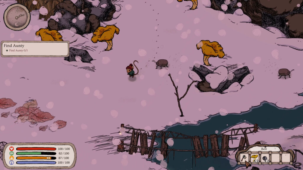 Winter Burrow - snowy weather 