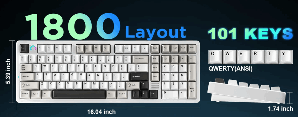 YUNZII AL98 - layout 