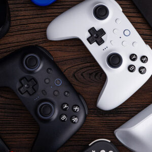 8BitDo Ultimate 2 Controller in Black and White