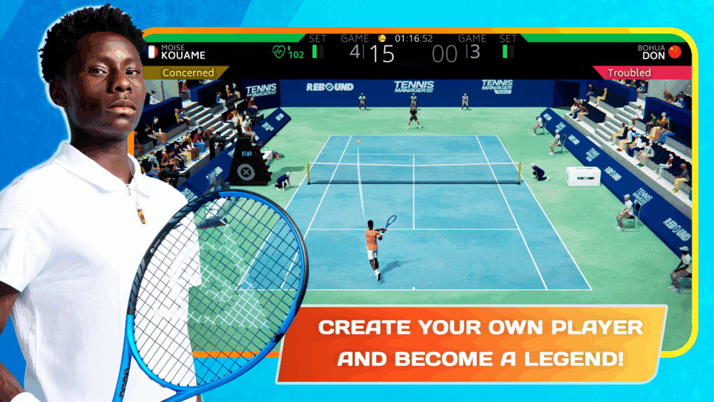 Tennis Manager 25 - Android - Create your own player and become a legend