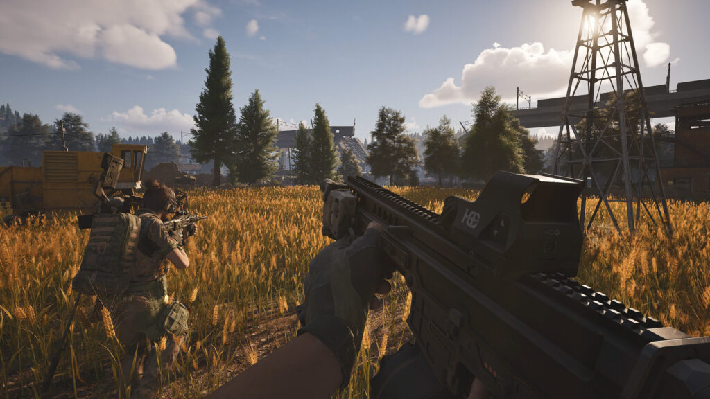 Arena Breakout: Infinite - holding a gun in a field