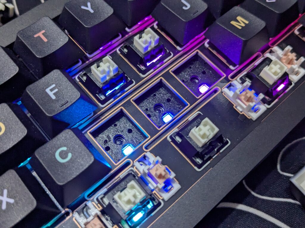 Epomaker Tide49 Zebra Switches and RGB lighting