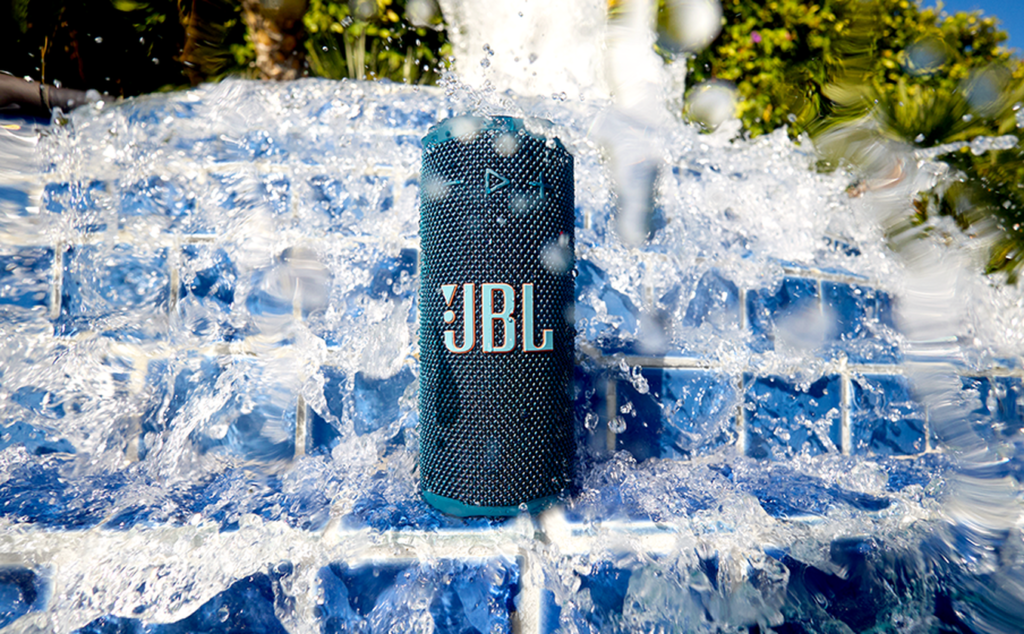 JBL Grip portable speaker in outdoors