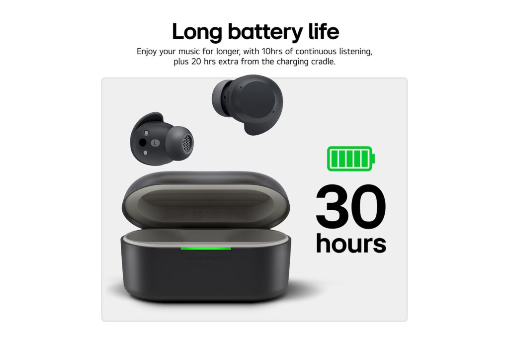 LG xboom buds plus - Long battery life