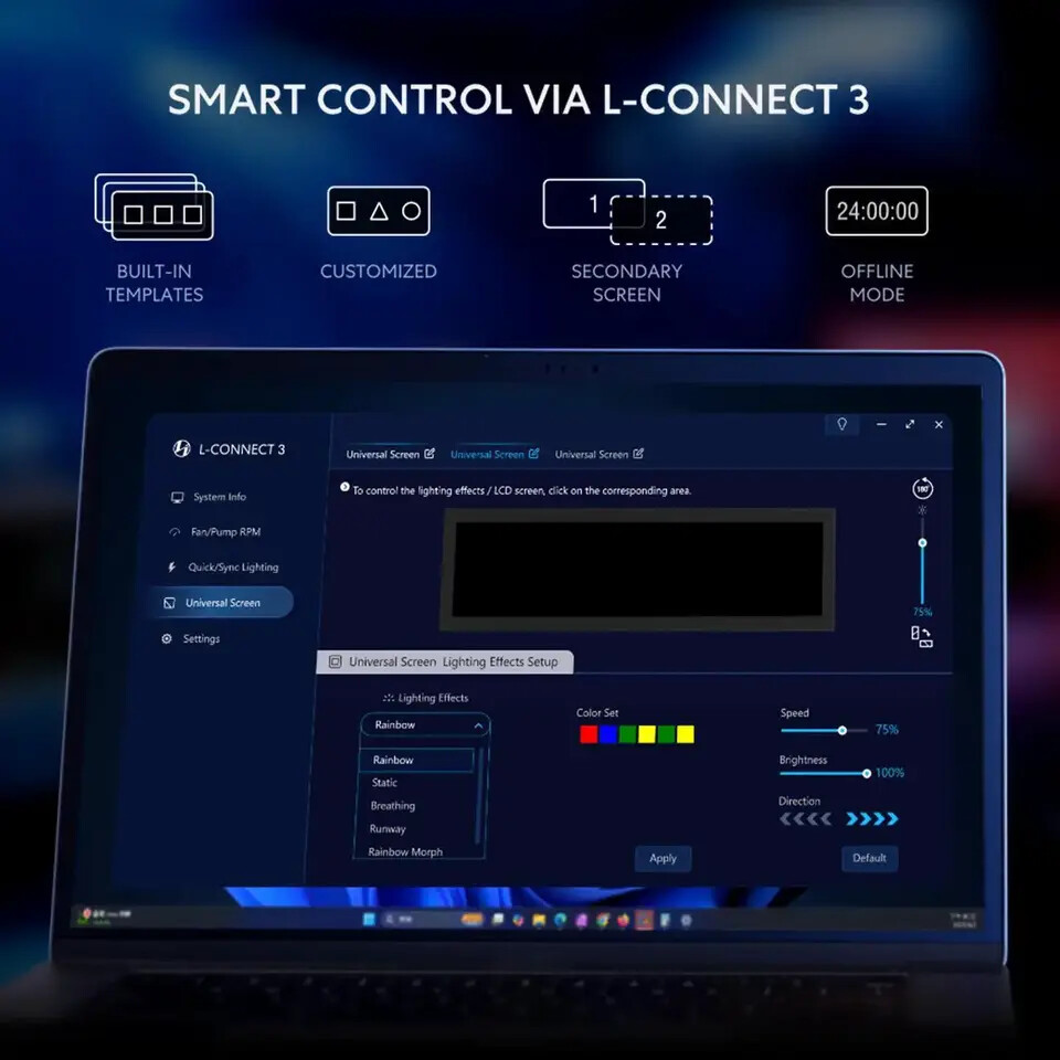 LIAN LI Universal Screen - Smart controls