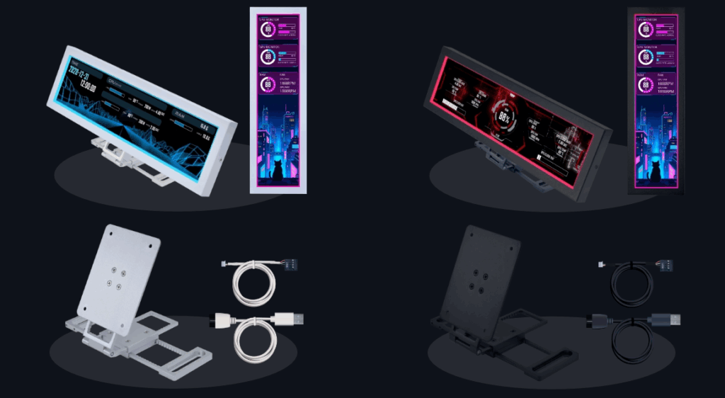 LIAN LI Universal Screen in black and white and stands