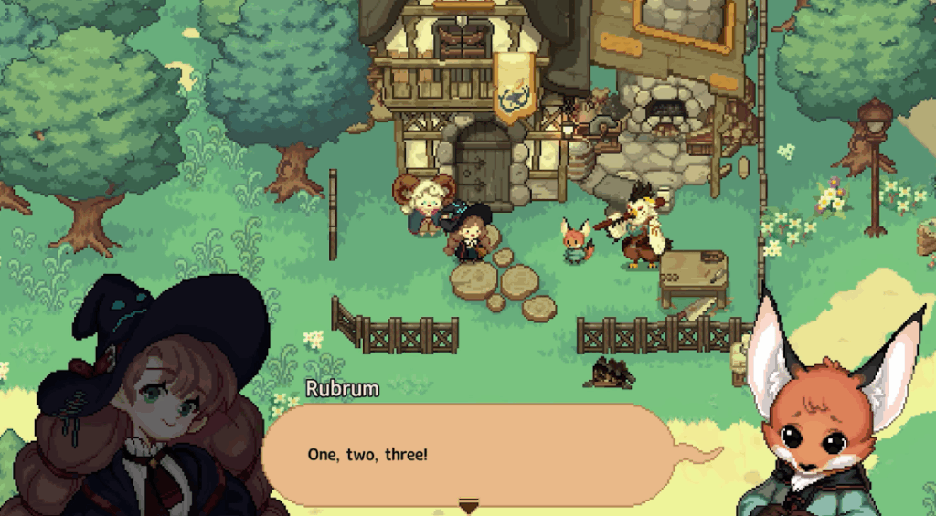 Little Witch in the Woods - Chatting with fox character, Rubrum