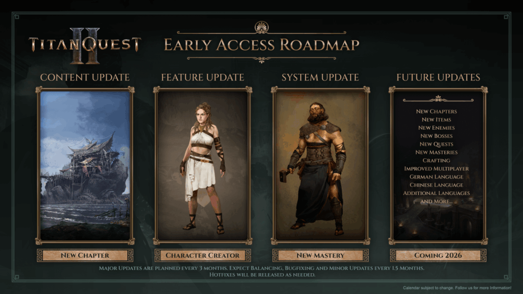 Titan Quest II - roadmap