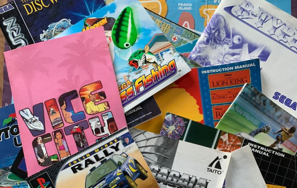 The lost joy of game manuals 2 Pile of Video Game Manuals