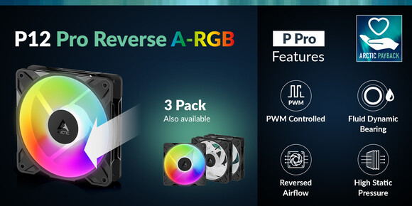 ARCTIC brings exciting new P Pro Reverse fans for better cooling and style 2 ARCTIC brings exciting new P Pro Reverse fans for better cooling and style 1
