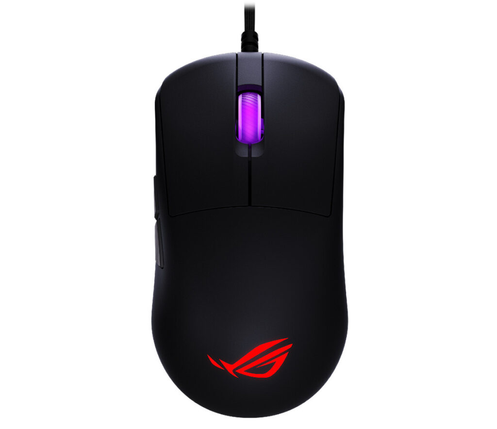 Top side of the ASUS ROG Harpe Mini Core wired mouse