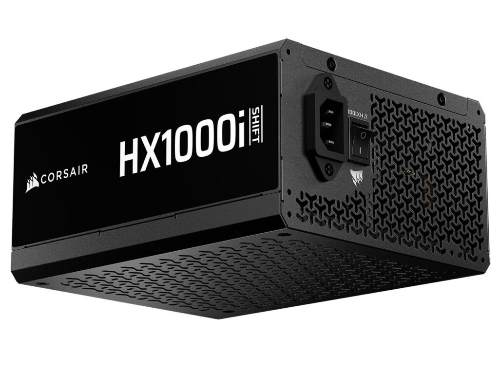 CORSAIR HXi SHIFT PSU - Branding and power port/switch