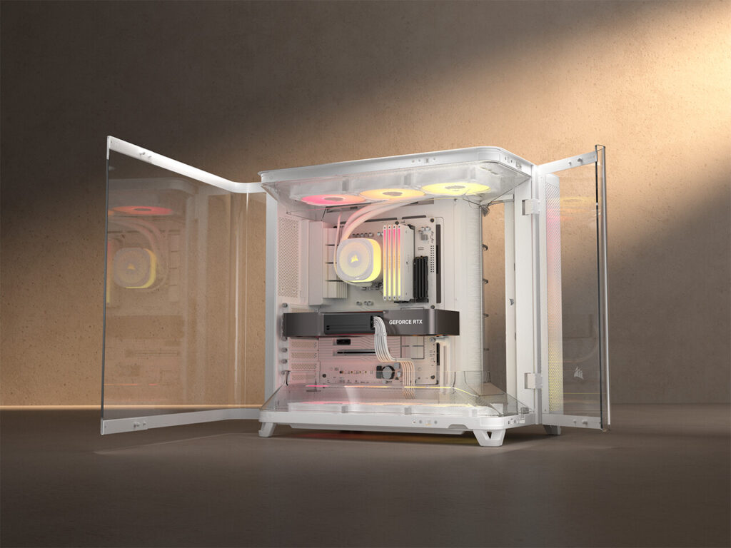 Corsair AIR 5400 - White - Case door open