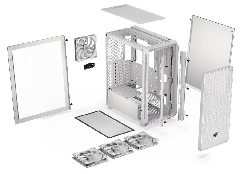 Endorfy Arx 500 White ARGB PC Case - Deconstructed