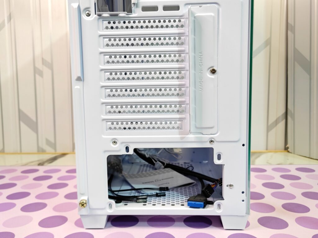 Ocypus Gamma C72 ARGB case - Opening for where the PSU comes through.