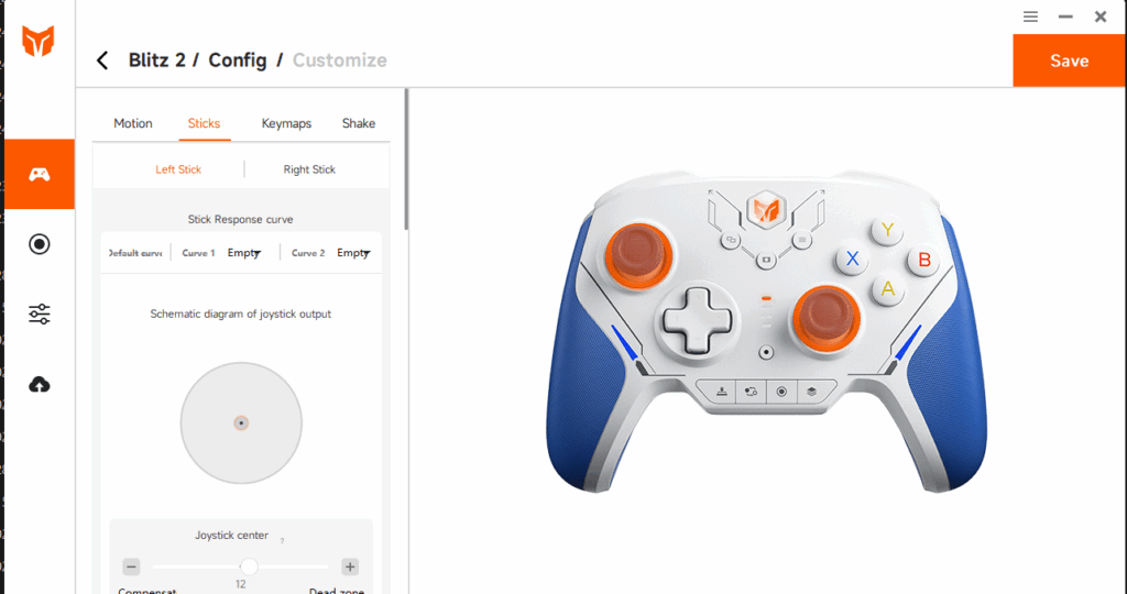 BIGBIGWON Blitz 2 TMR - Software Config page