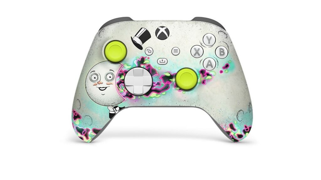 The Outer Worlds 2 Xbox Controller - The Moon Man Artwork white