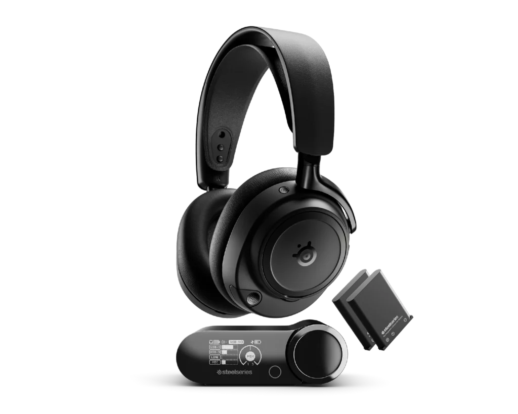 SteelSeries Arctis Nova Elite in black weith wireless hub