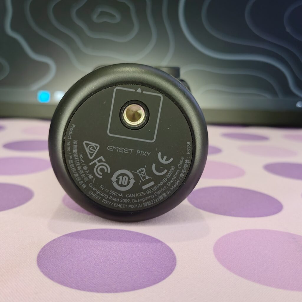 EMEET PIXY 4K dual-camera AI PTZ webcam review: Smart, sharp, but not quite perfect 12 EMEET PIXY 4K AI Webcam - Under the base