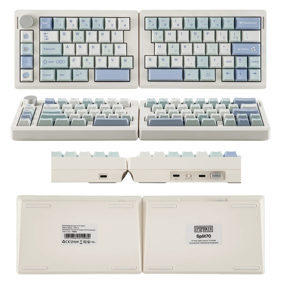 EPOMAKER Split70 in White